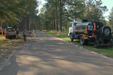 Trabajan en la mejora de la red vial de la zona de Perilago en Concordia