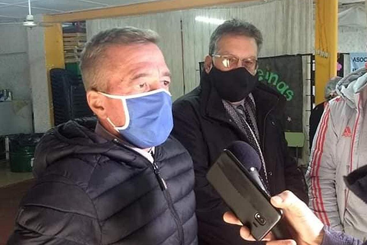 Amadeo Cresto y el intendente Alfredo Francolini