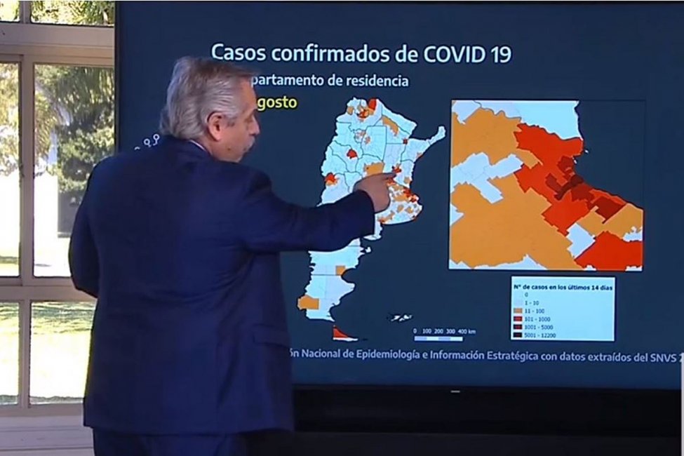 Fernández habló de un &ldquo;foco preocupante en Paraná&rdquo; pero no incluyó a Entre Ríos entre las zonas que sumarán restricciones