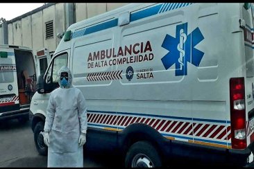 El paramédico concordiense, en Orán. El paramédico concordiense, en Orán.