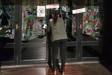 Se colocaron las fajas de clausura Se colocaron las fajas de clausura