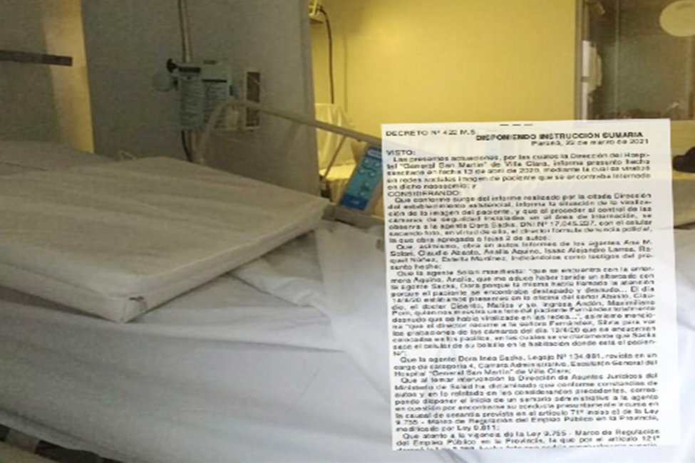 Salud sumarió a una agente entrerriano que viralizó la foto de un paciente
