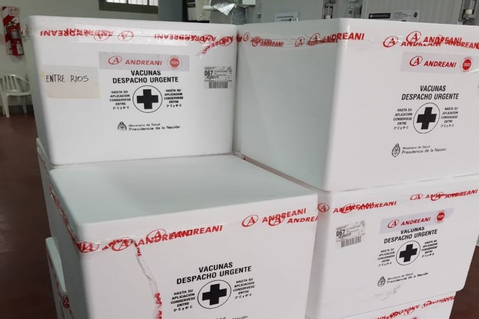 Entre Ríos recibió más de 49 mil dosis de la vacuna AstraZeneca contra el coronavirus