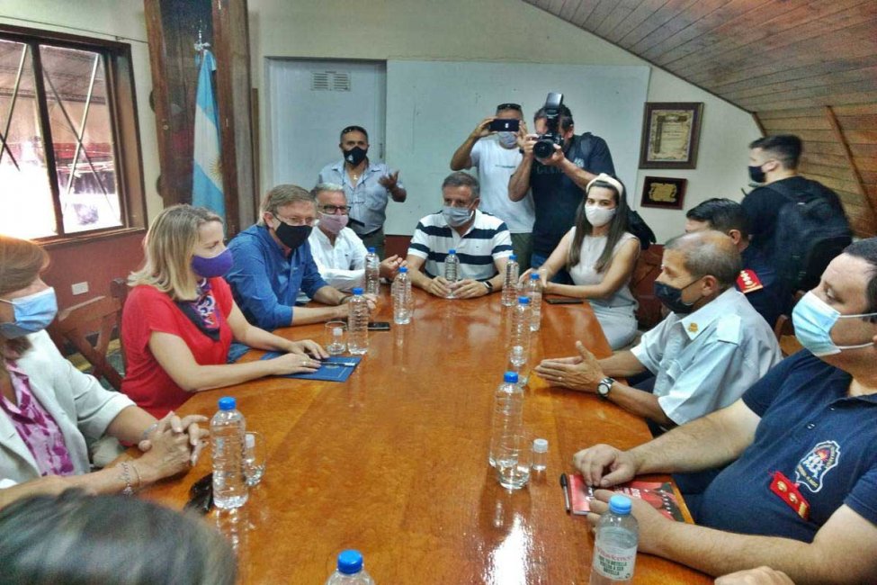Stratta y Romero concretaron una reunión con el cuerpo activo de Bomberos Voluntarios Concordia