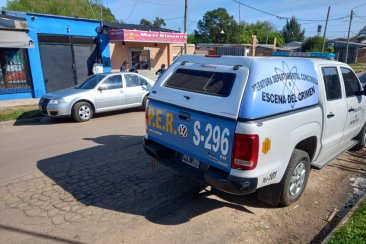 Uno de los allanamientos que se realizó tras el crimen de Daniel Pérez. Uno de los allanamientos que se realizó tras el crimen de Daniel Pérez.