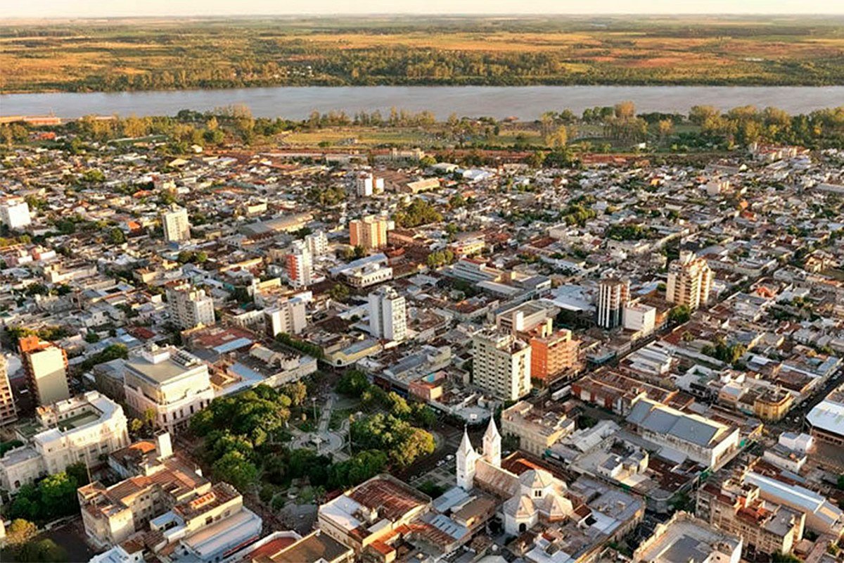 Vista aérea de la ciudad de Concordia