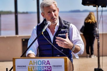Frigerio hizo estos anuncios desde la cudad de Colón Frigerio hizo estos anuncios desde la cudad de Colón