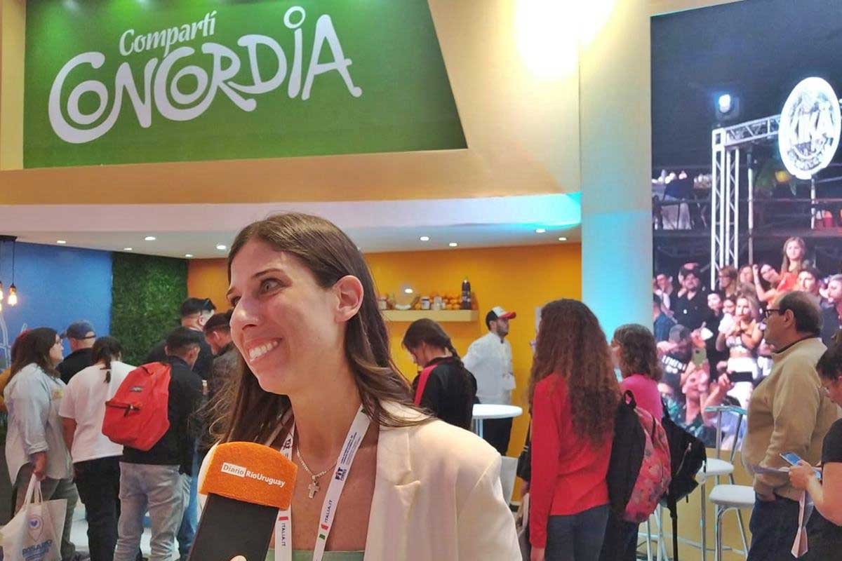 Chiarello, en el stand de Concordia durante la FIT 2023.