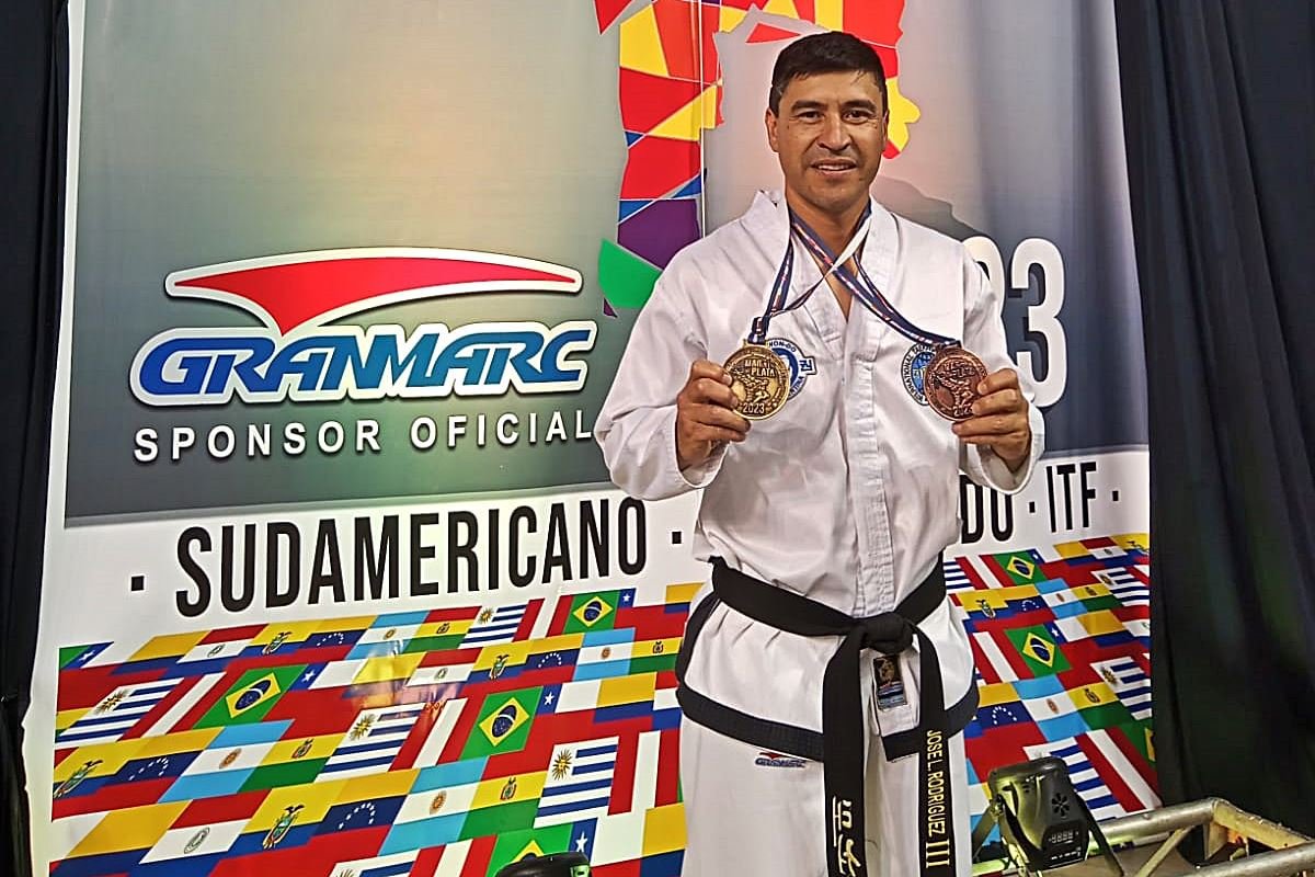 Jos&eacute; Luis Rodr&iacute;guez en el Campeonato Sudamericano de Taekwon-Do