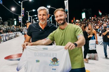 Frigerio y Azcué en la manga del corsódromo Frigerio y Azcué en la manga del corsódromo