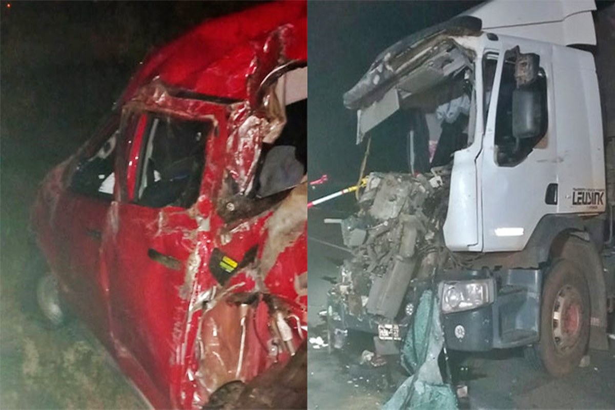 Grave choque entre una camioneta y un camión en la Ruta Nacional 14 ...