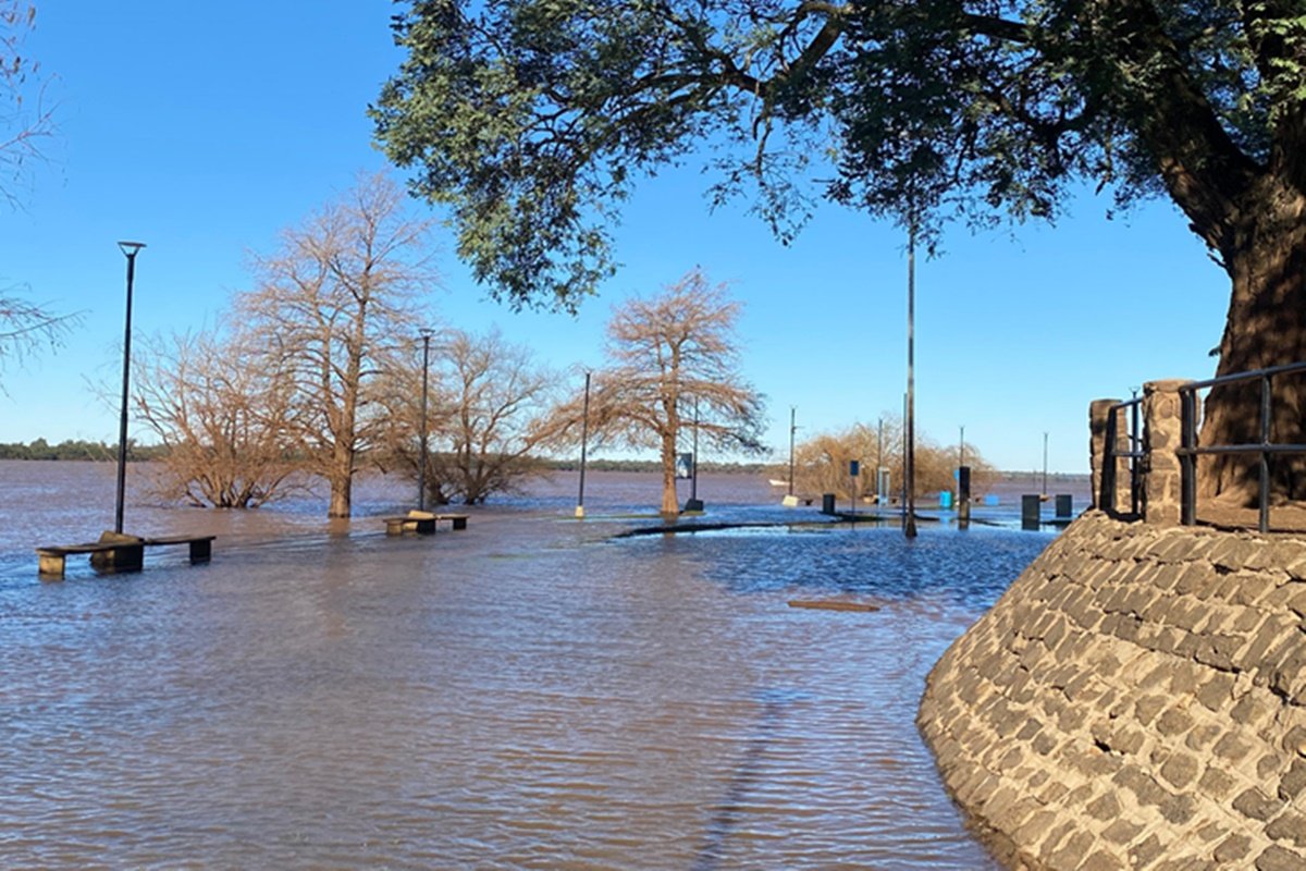 La marca máxima frente puerto de Concordia se fijó ahora, en 9,40 metros.
