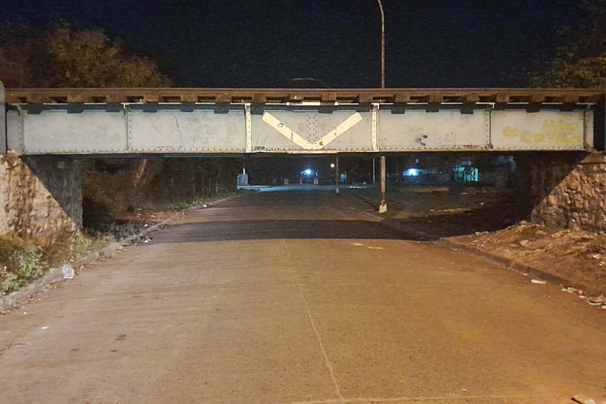 Puente a&eacute;reo ferroviario ubicado en la zona sur.