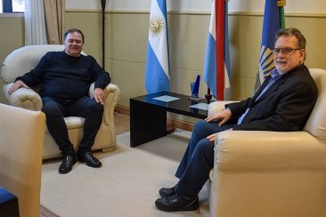 Francolini en el despacho del intendente de Chajarí Francolini en el despacho del intendente de Chajarí