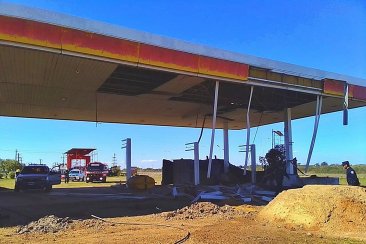 La estación de servicio donde falleció el operario. La estación de servicio donde falleció el operario.
