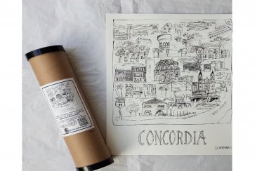 Concordia, en la inspiración del artista que refleja las principales ciudades. Concordia, en la inspiración del artista que refleja las principales ciudades.