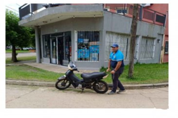 La moto había sido robada en Concordia. La moto había sido robada en Concordia.