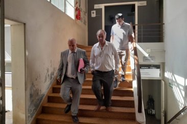 El abogado Juan Grimberg y su cliente Rodolfo González El abogado Juan Grimberg y su cliente Rodolfo González
