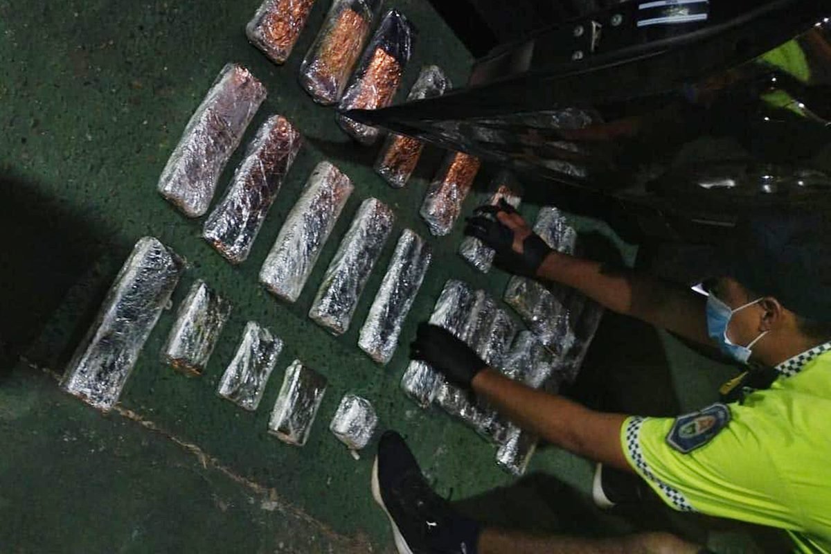 La droga iba oculta en distintas partes del Nissan Tiida