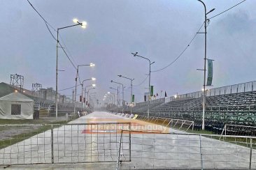 El corsódromo bao la tormenta de este sábado. El corsódromo bao la tormenta de este sábado.