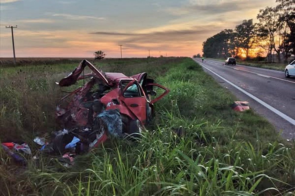 Una famiia concordiense protagonizó un accidente en la ruta 18