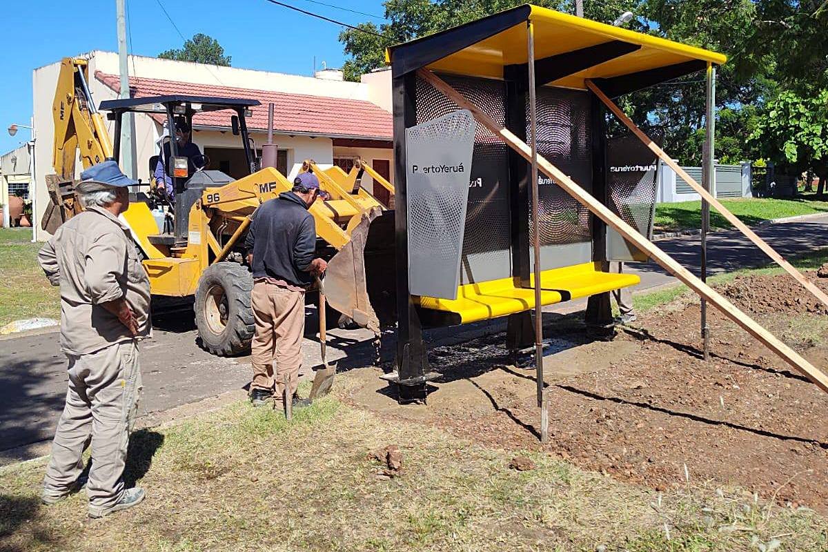 La primera garita en se instal&oacute; en Avenida San Mart&iacute;n de Puerto Yeru&aacute;