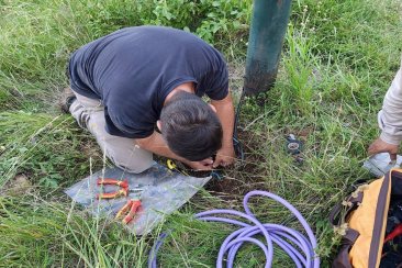 Continúa el robo de cable en el Parque San Carlos. Continúa el robo de cable en el Parque San Carlos.