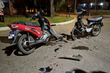 El estado de los dos rodados tras la colisión. El estado de los dos rodados tras la colisión.
