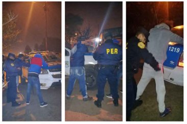 Operativo policial en El Sapito y en barrio Independencia. Operativo policial en El Sapito y en barrio Independencia.