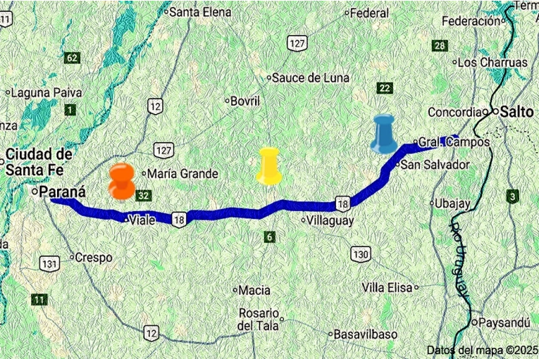 El gobierno nacional piensa en tres cabinas de peaje para la Ruta 18