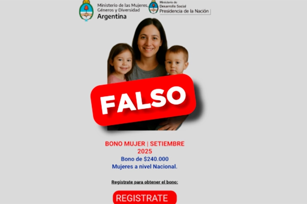 Explicaron que el mensaje incluye un enlace no oficial. Explicaron que el mensaje incluye un enlace no oficial.