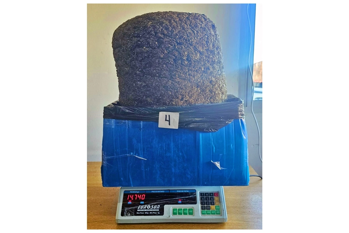 El cargamento totalizaba 57 kilos de marihuana El cargamento totalizaba 57 kilos de marihuana
