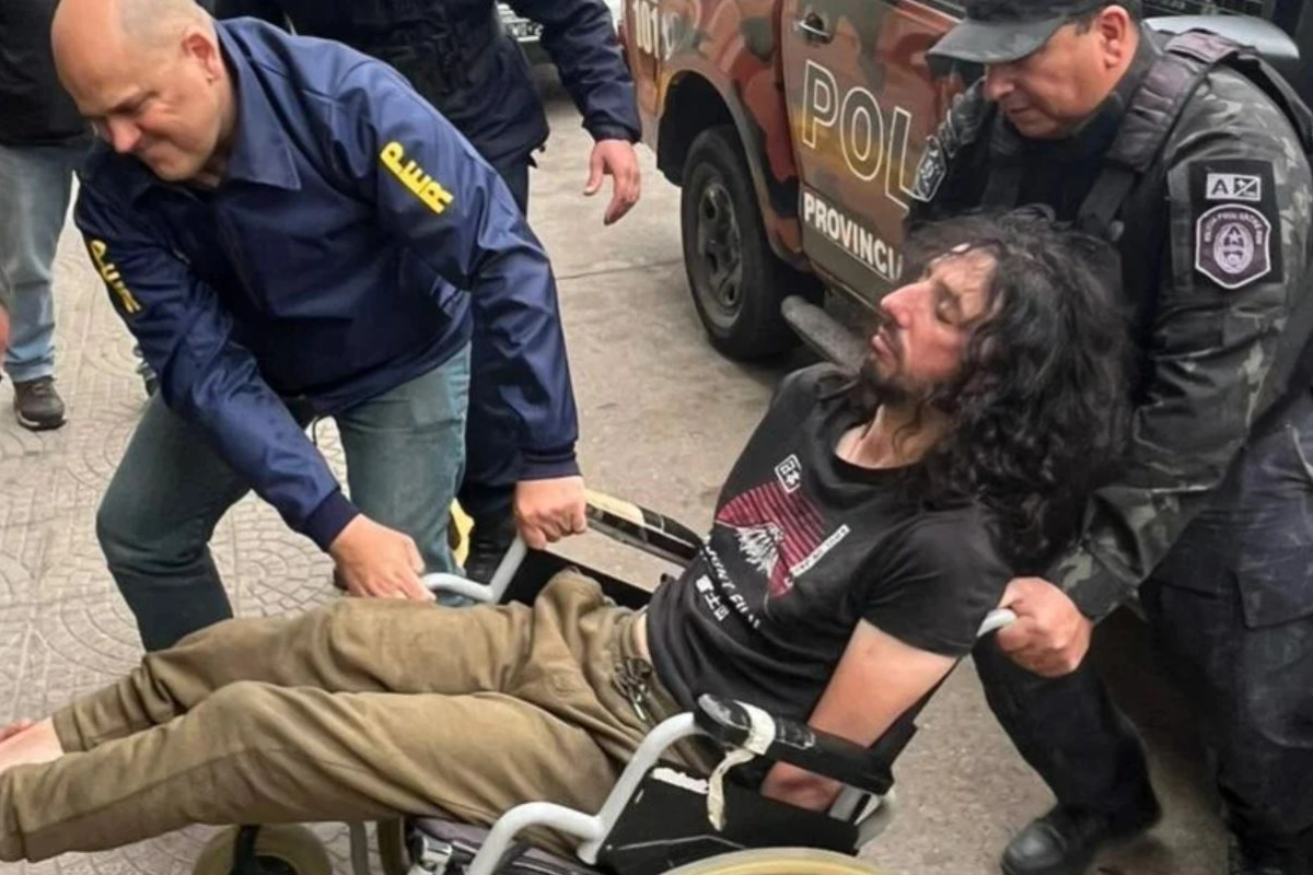 Pablo Laurta al ser detenido en Gualeguaychú Pablo Laurta al ser detenido en Gualeguaychú