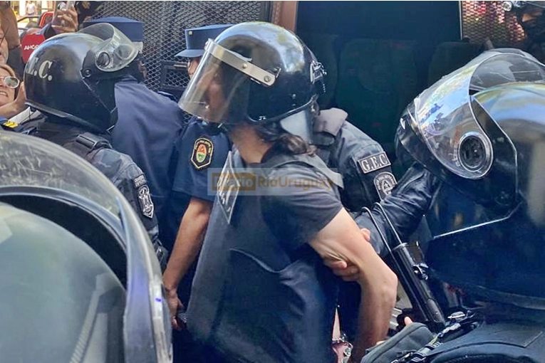 Así fue la llegada de Laurta a Concordia bajo un fuerte operativo policial