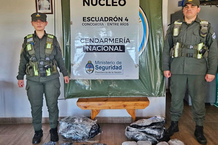 Gendarmería Nacional interceptó un cargamento con más de ocho kilos de marihuana