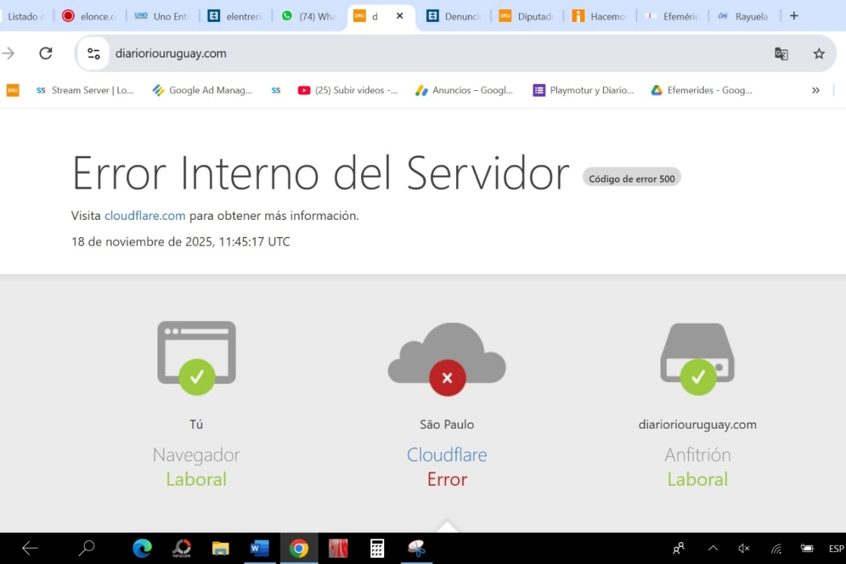 Interrupción global de internet afectó a Diario Río Uruguay