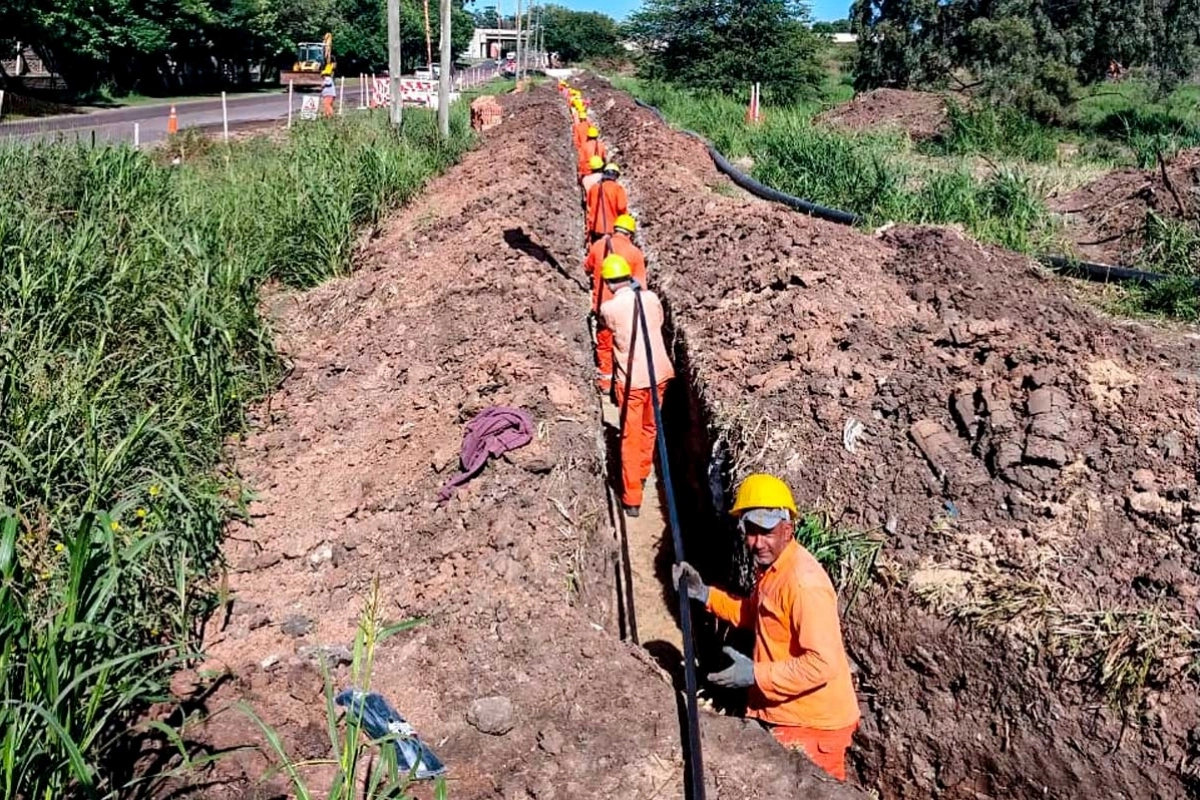 La obra subterr&aacute;nea que une Paran&aacute; con Oro Verde.