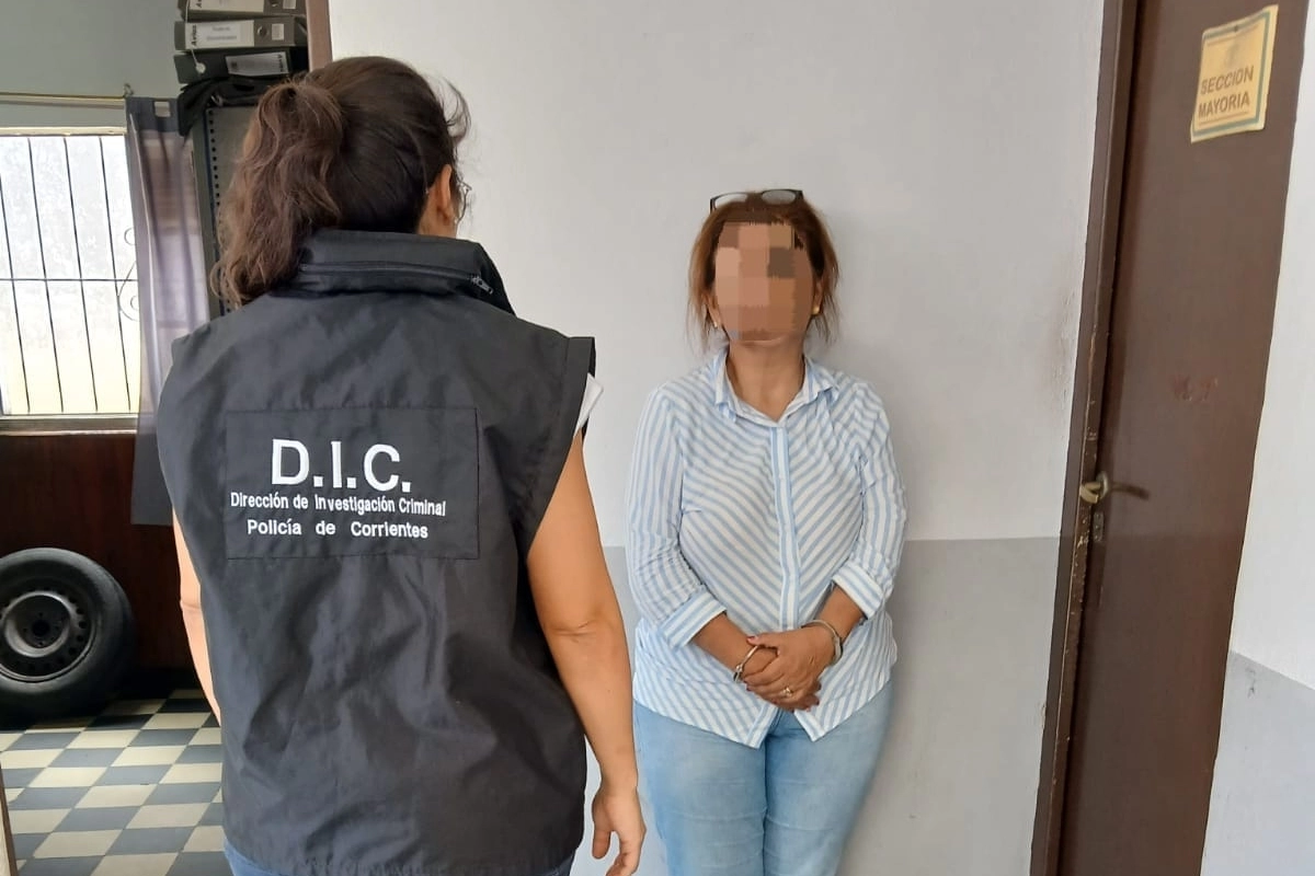 La mujer fue detenida por la Policía de Corrientes.