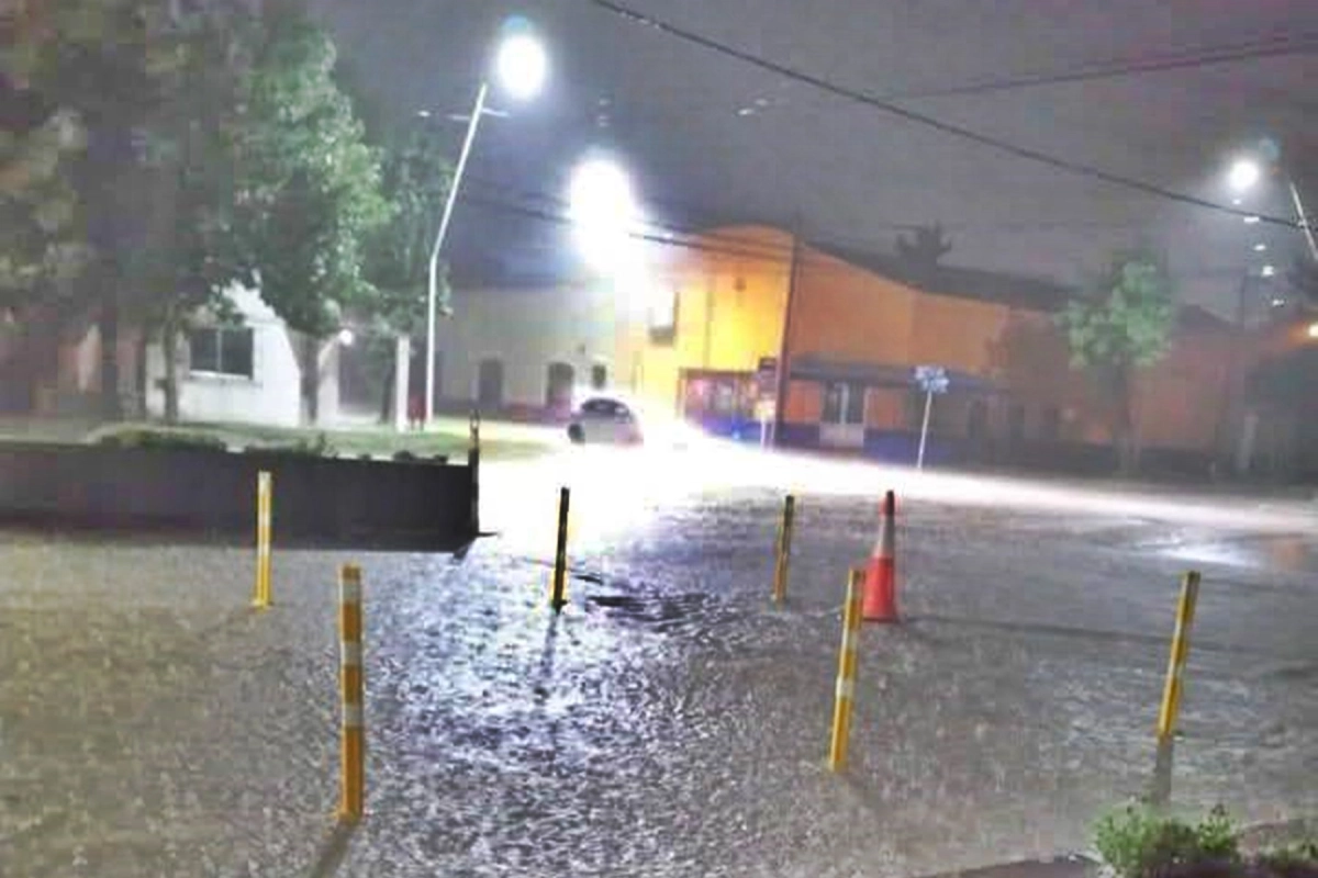 Fuerte temporal en esa localidad.