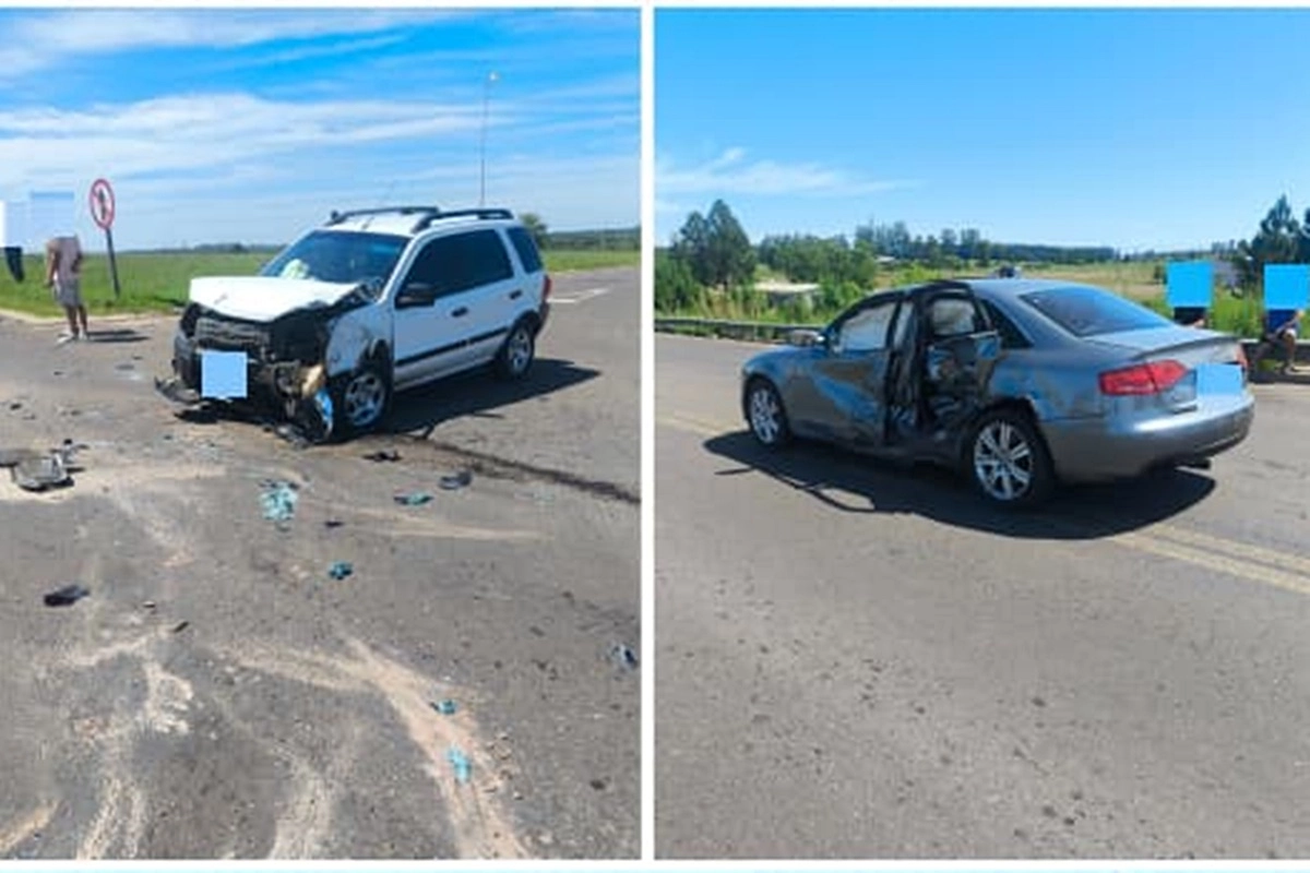 Los veh&iacute;culos involucrados en el accidente.