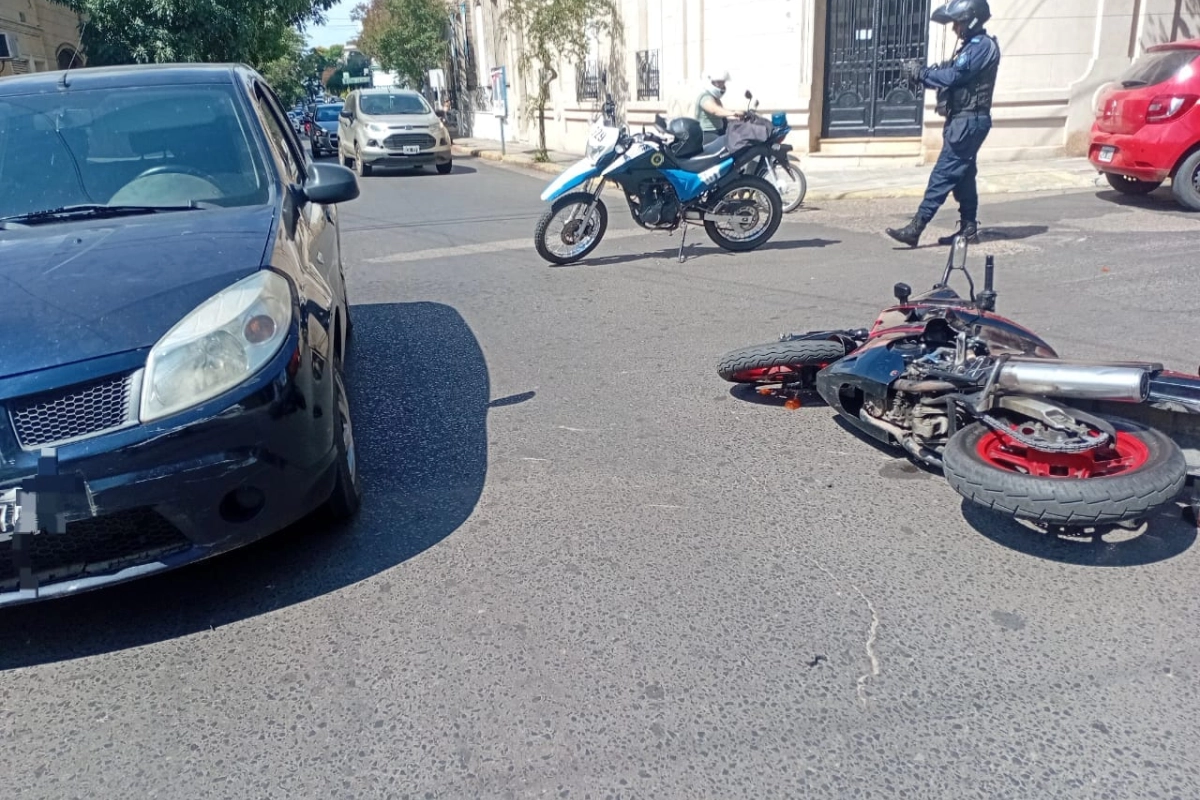 Un accidente tuvo lugar en pleno centro de Concordia.