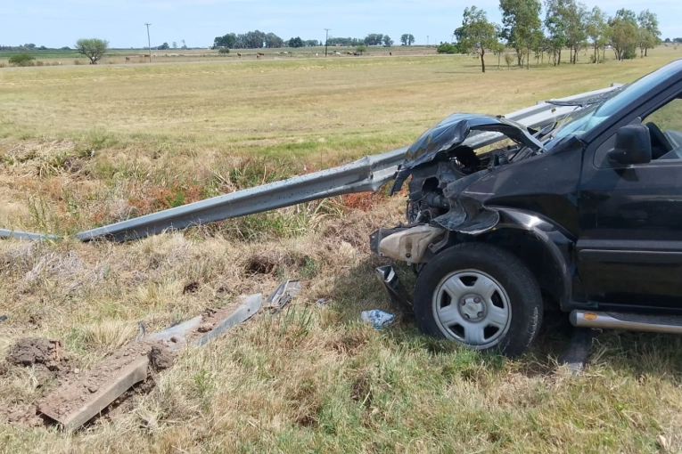 Un accidente sobre la Ruta Nacional 14 dejó a dos personas lesionadas