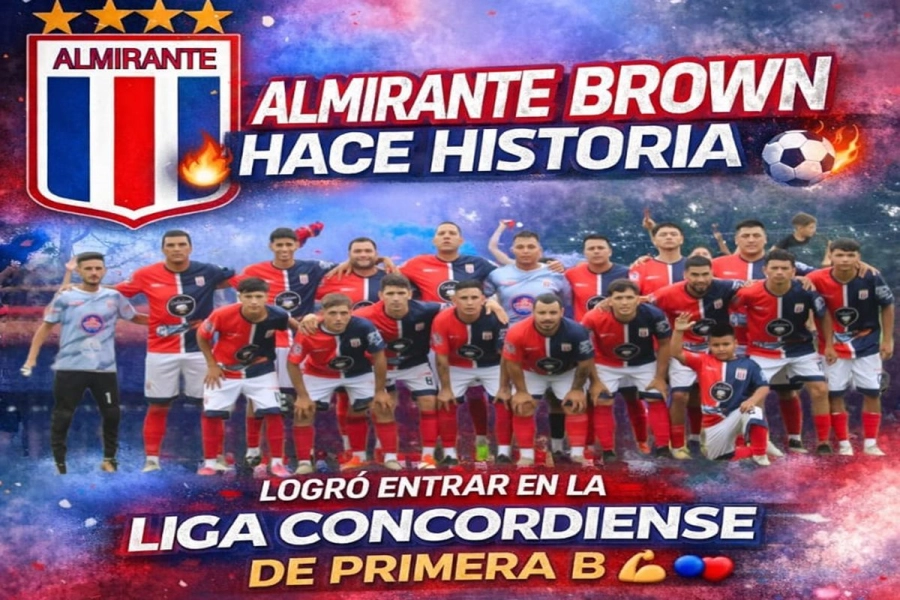 Almirante Brown de Osvaldo Magnasco vuelve a la Liga Concordiense de F&uacute;tbol.