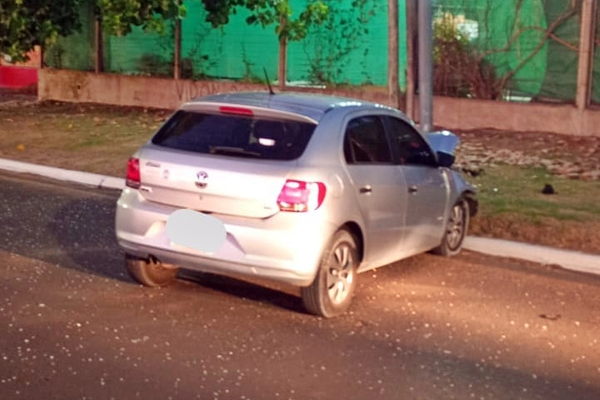 El automovil implicado en el choque.