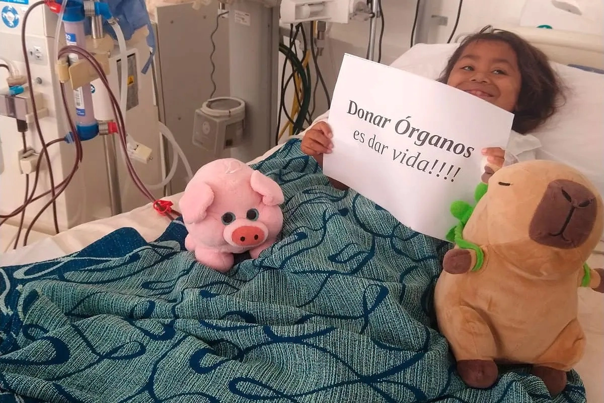 La peque&ntilde;a recibe tratamiento de di&aacute;lisis tres veces por semana, como medida sustitutiva.