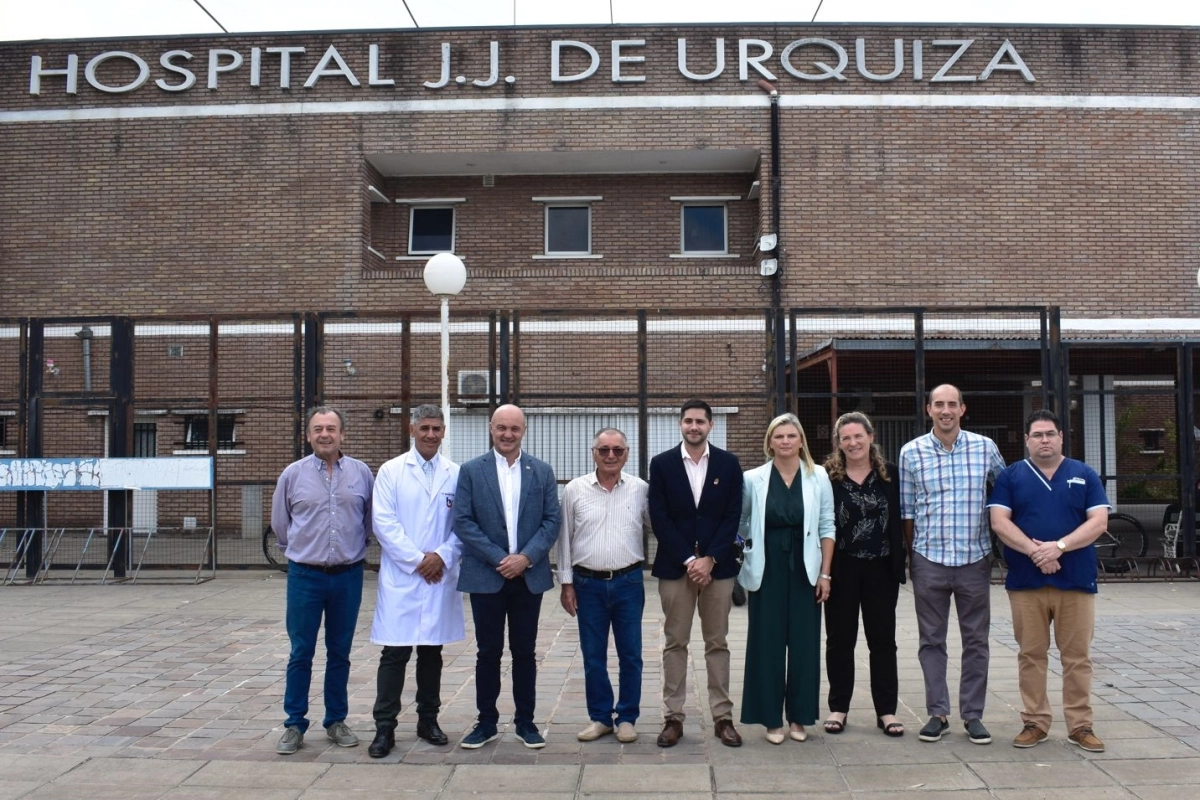 El directorio de CAFESG oficializ&oacute; las obras en el Hospital Urquiza.