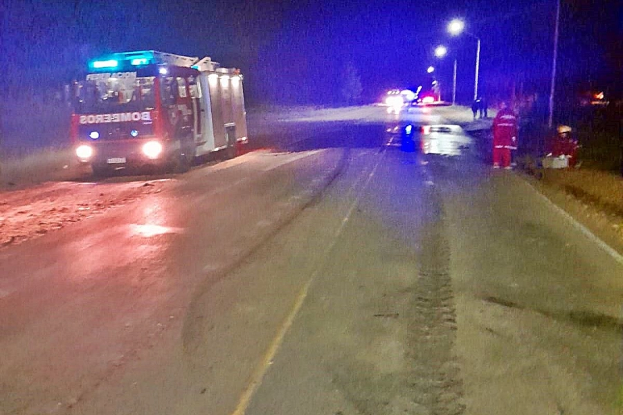 El accidenteocurri&oacute; en el acceso a la ciudad de Federaci&oacute;n. FOTO: DIARIO RIO URUGUAY.