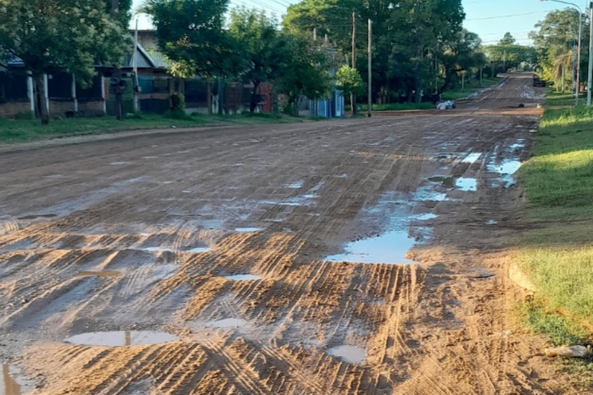 Vecinos reclamaron por el estado de calle Laprida.