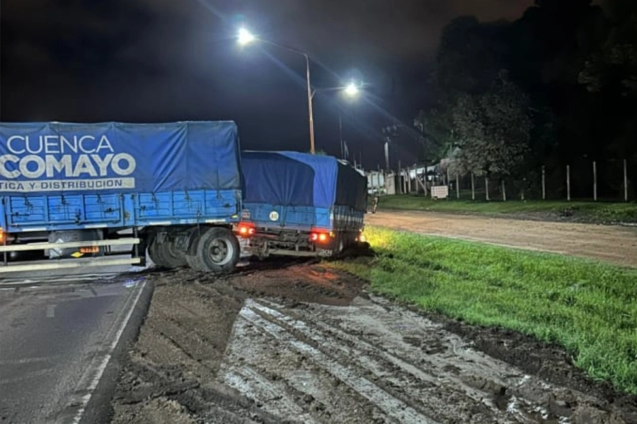 Las condiciones clim&aacute;ticas y el estado de la ruta dificultaron la maniobra.