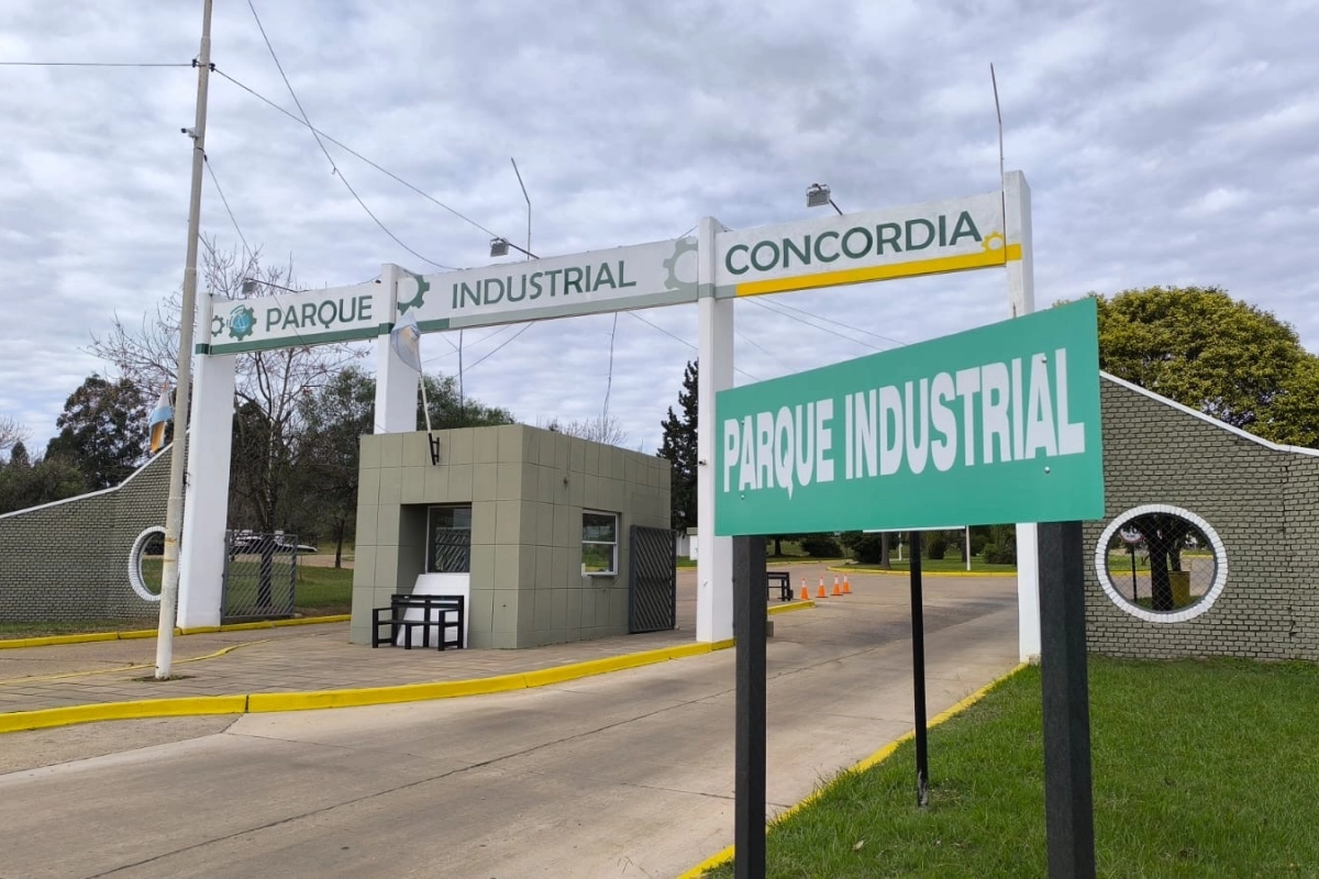 Avanzan las obras en el Parque Industrial de Concordia.